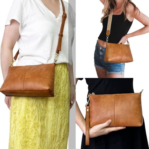 Small Crossbody Clutch Purses Bags for Women Wristlet Wallet Vegan Shoulder Hand - Picture 6 of 6